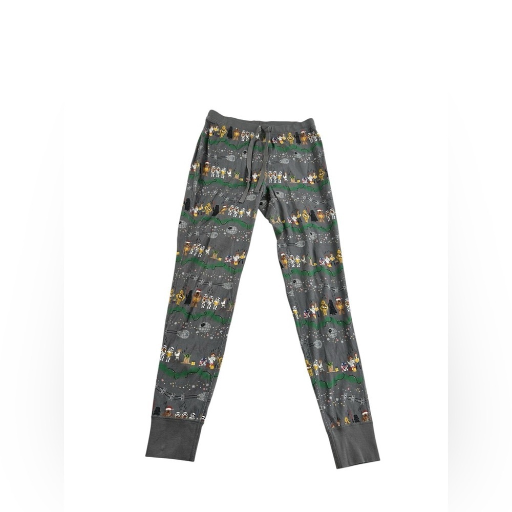 Hanna Andersson Star Wars Leia Christmas PJ Set Adult Grey Top Bottom Pajamas S - Picture 10 of 16
